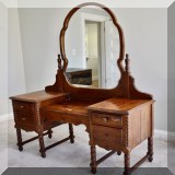 F83. Vanity table with mirror. 70”h x 48”w x 20”d - $95 
